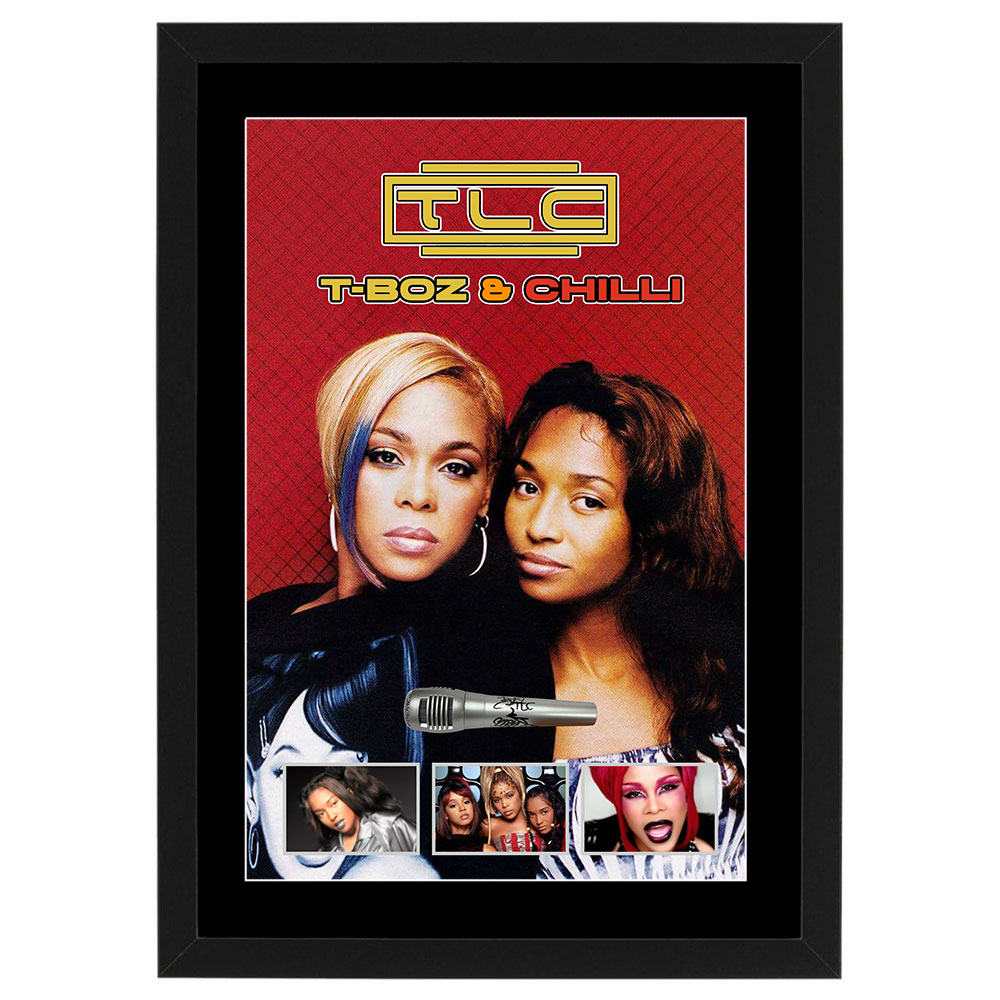TLC – T-Boz – Chilli Signed & Framed Microphone Delux...
