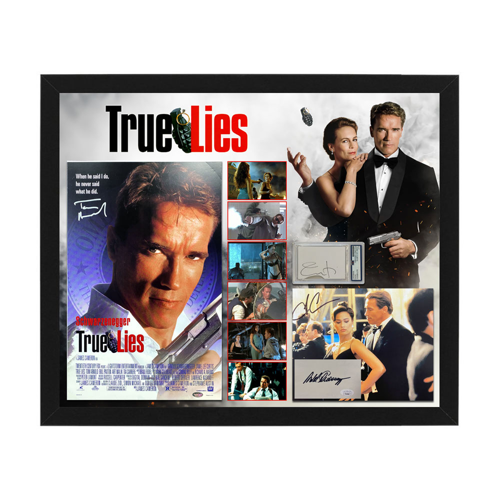 CAST SIGNED – True Lies Movie Display collage (JSA, PSA & S...