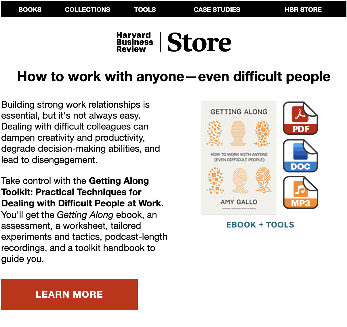 Screenshot image of Harvard Business Review