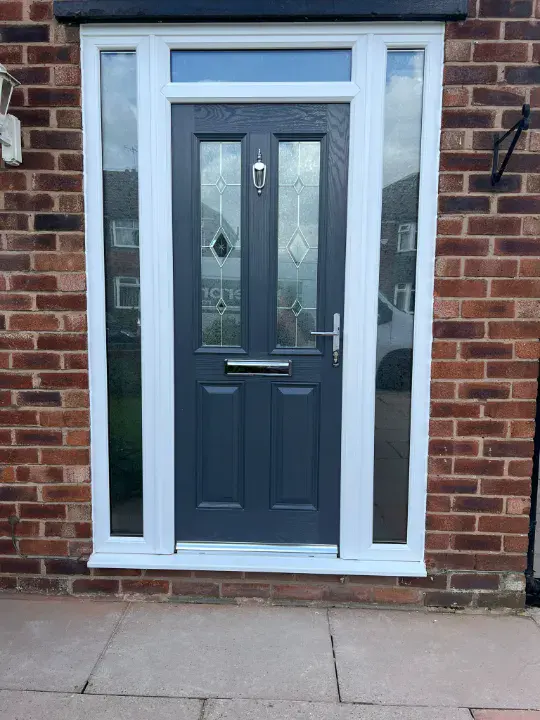 grey front door