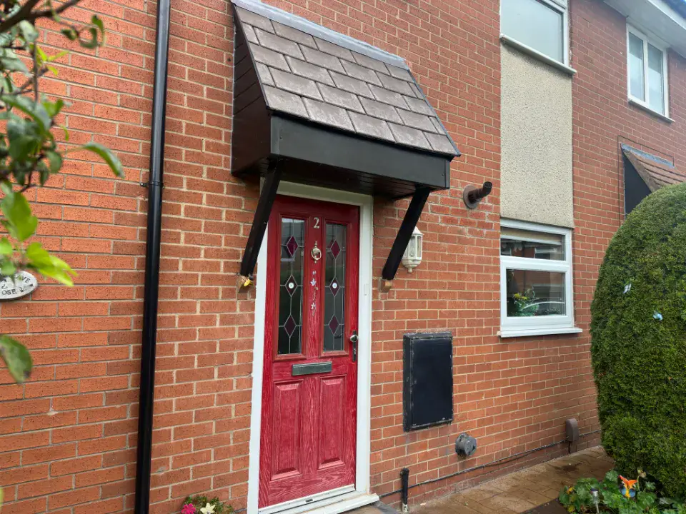 red front door