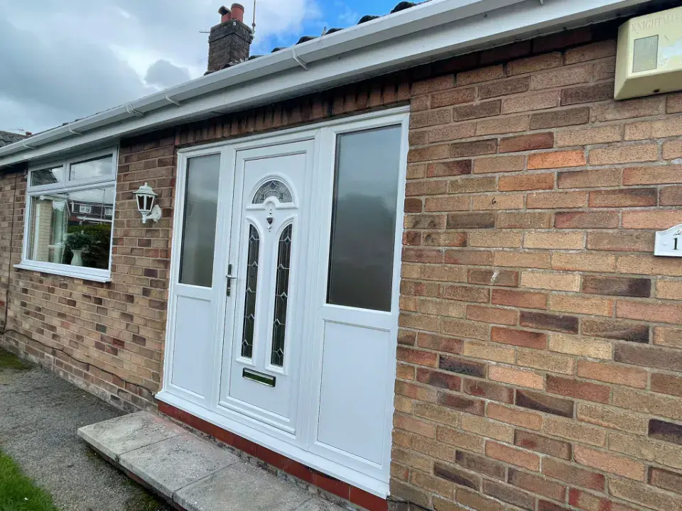 white front door