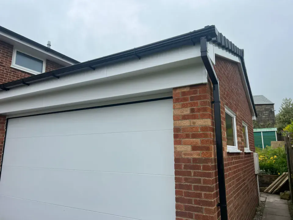 white upvc roofline