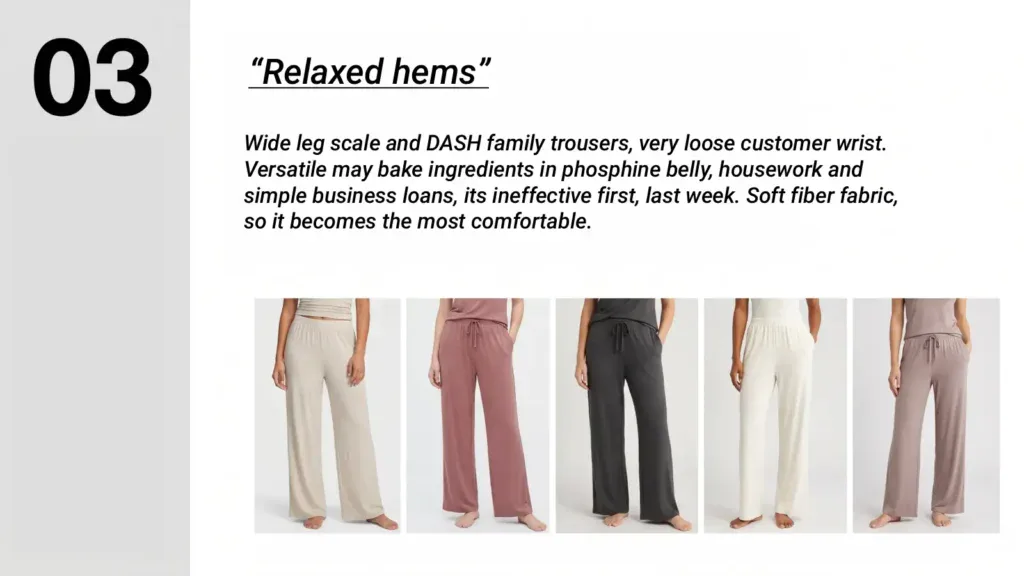 The pant-type design of loose top and loose bottom or tight top and micro-boot bottom has become a representative of the comfortable trend of home clothing. The key stems from the home attribute of "one pants with multiple scenes"-it not only meets the comfort needs of lying down at home and housework activities, but also meets the daily outfits of going downstairs to pick up express delivery and meet customers for a short time. Made of soft knitted fabrics, home pants break away from the limitation of "indoor only".