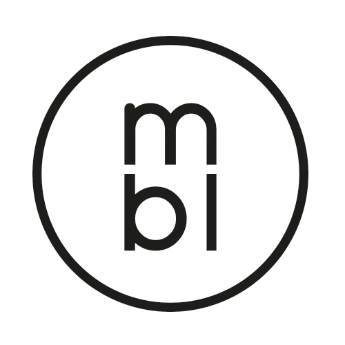 Logo MBL dans un cercle sur fond transparent