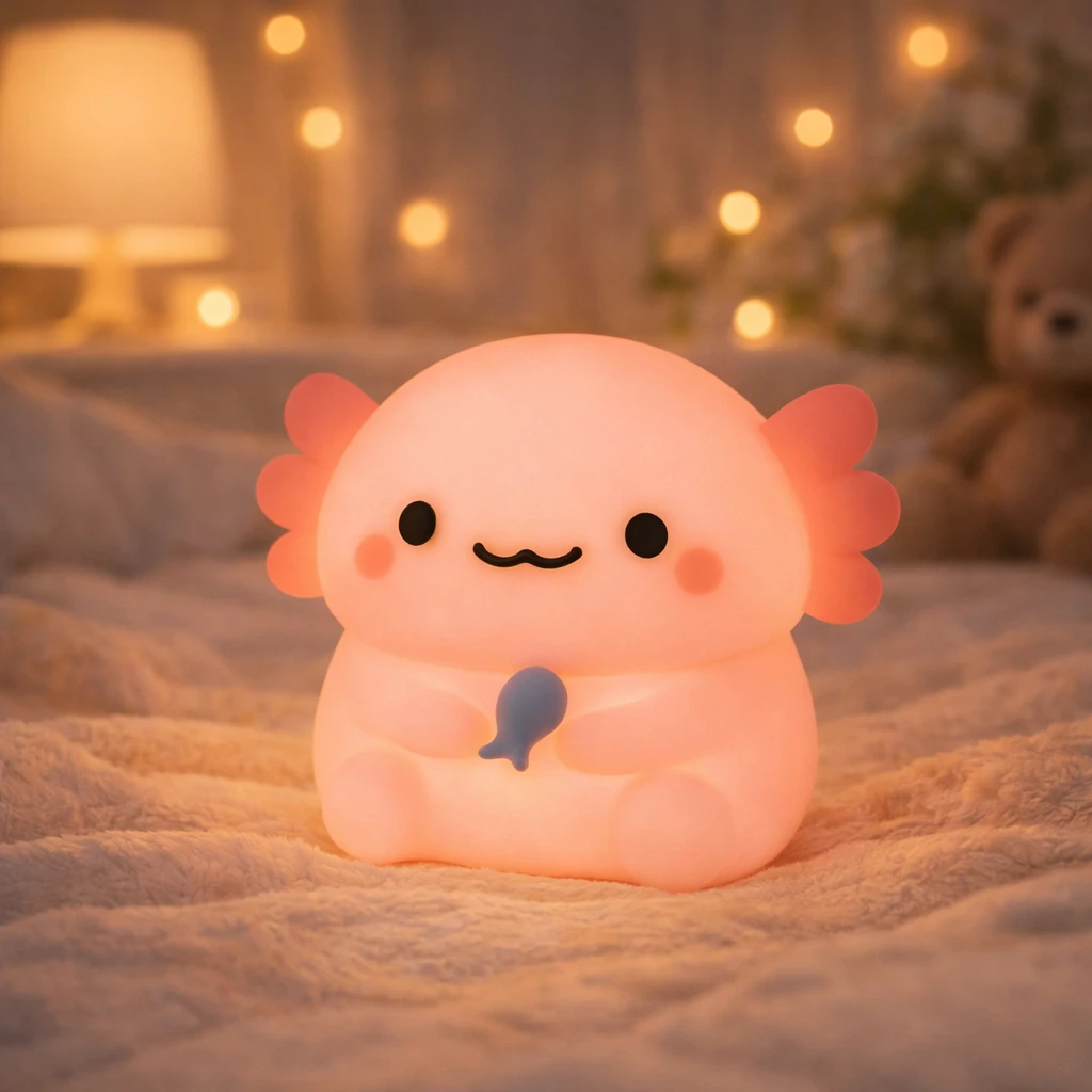Axolotl LED nočná lampa silikónová
