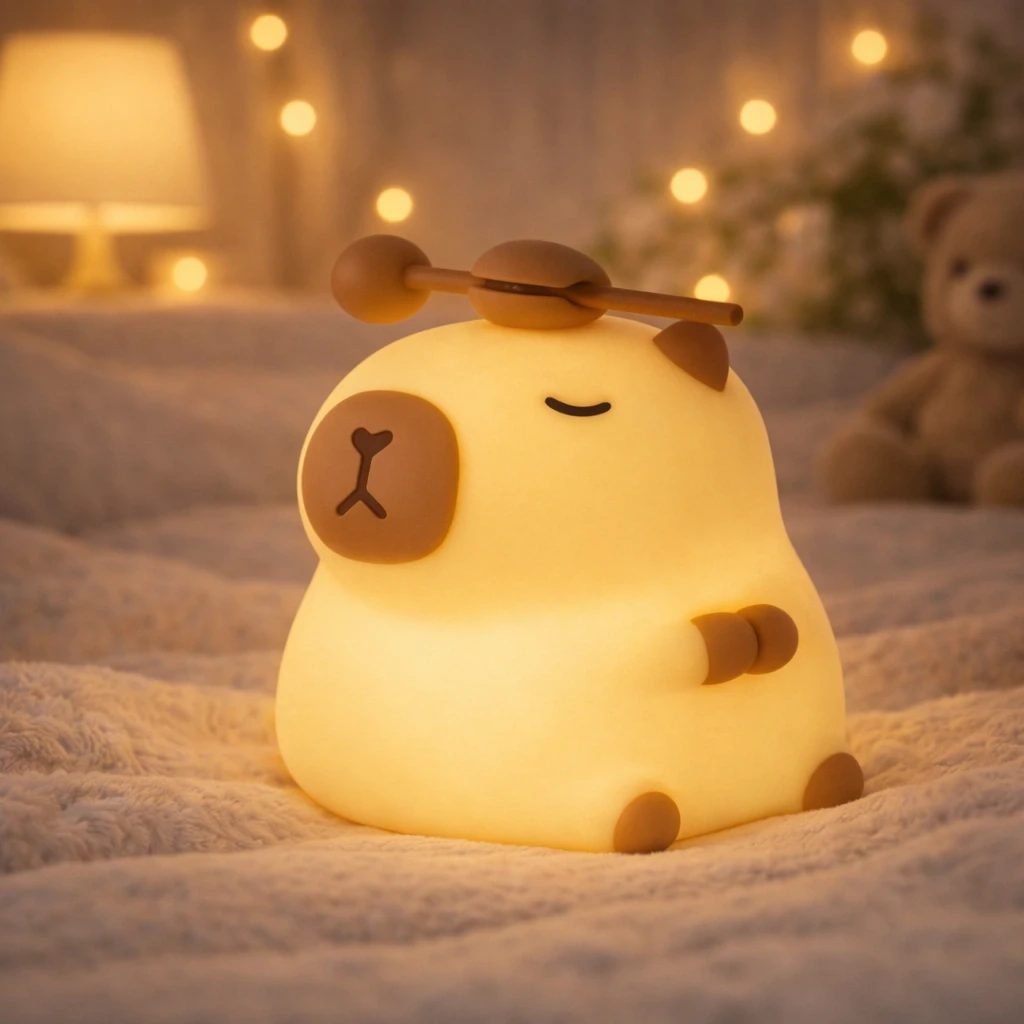 Kapybara LED nočná lampa silikónová