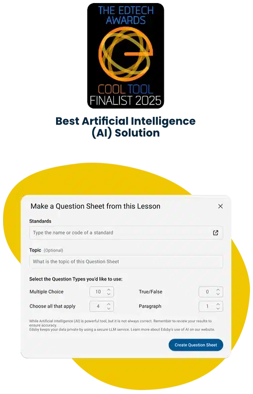 Edsby Teacher AI Assistant - EdTech Digest Edtech Award