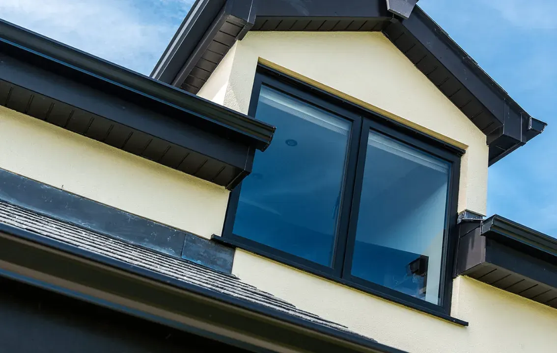 Smart alitherm black framed window