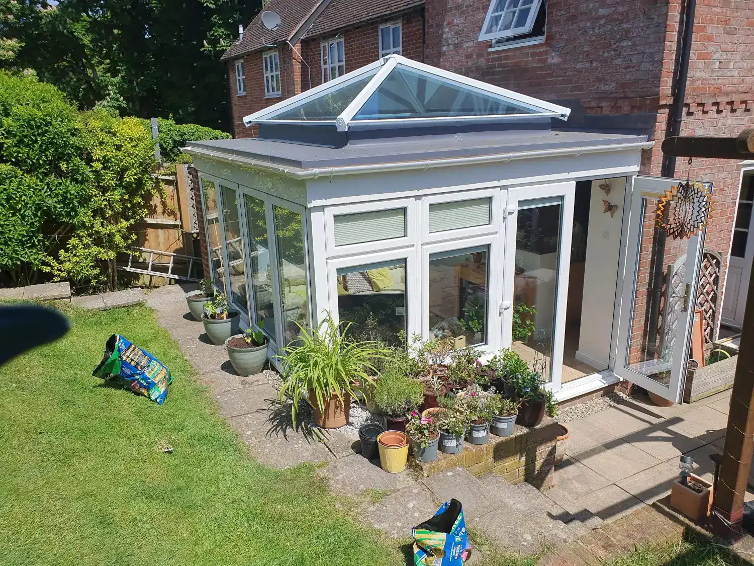 white upvc conservatory