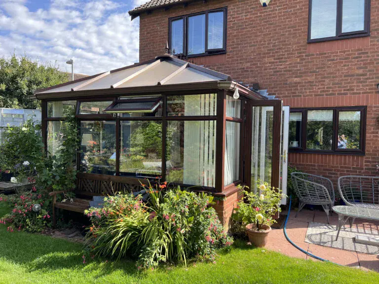 old brown conservatory