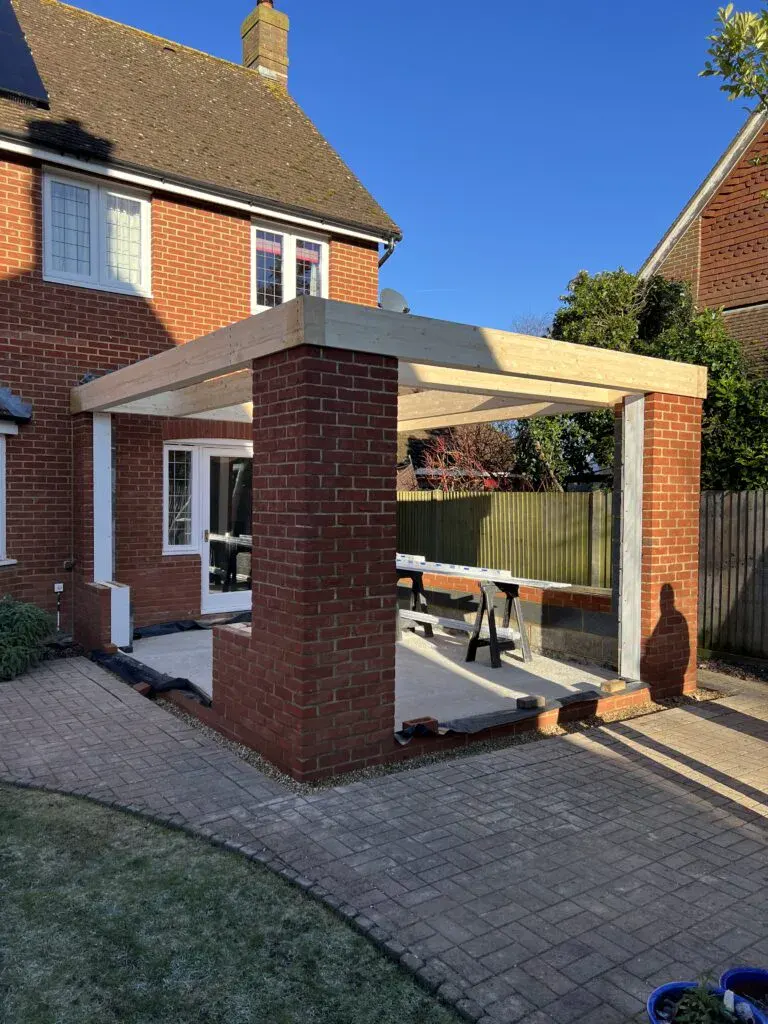 mid build of an orangery