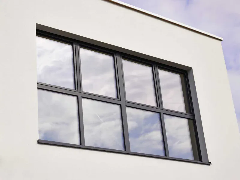 black flush window