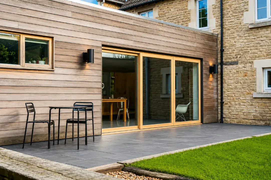 brown bifold door