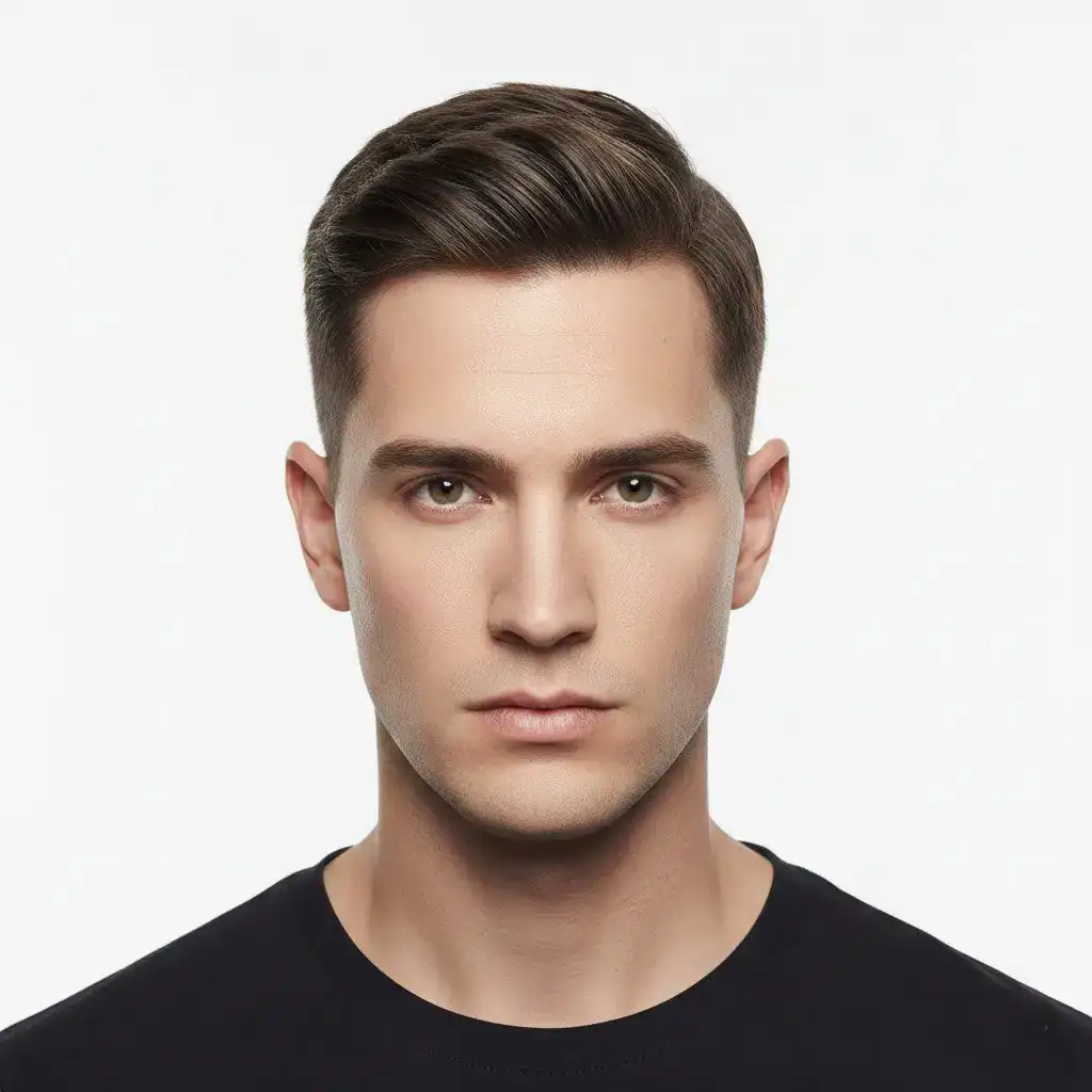 High-resolution studio portrait showing a male Classic Undercut with clean lines, balanced density, and natural growth pattern.