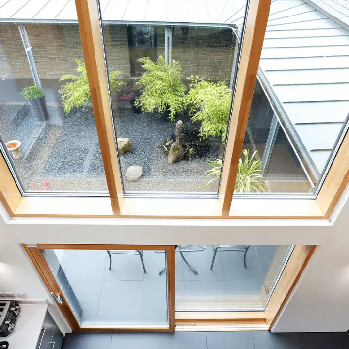 timber curtain wall at dollar scotland