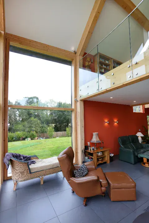 timber framed window at dollar scotland