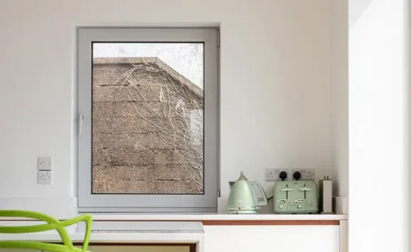 grey frame tilt window