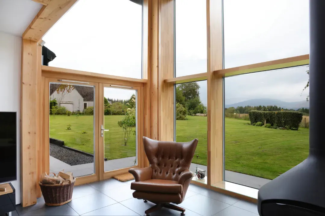 timber framed window at dollar scotland