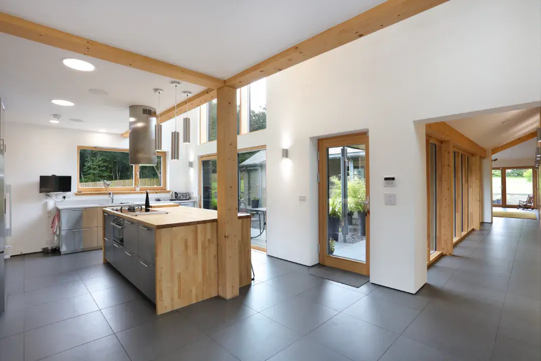 timber framed window at dollar scotland