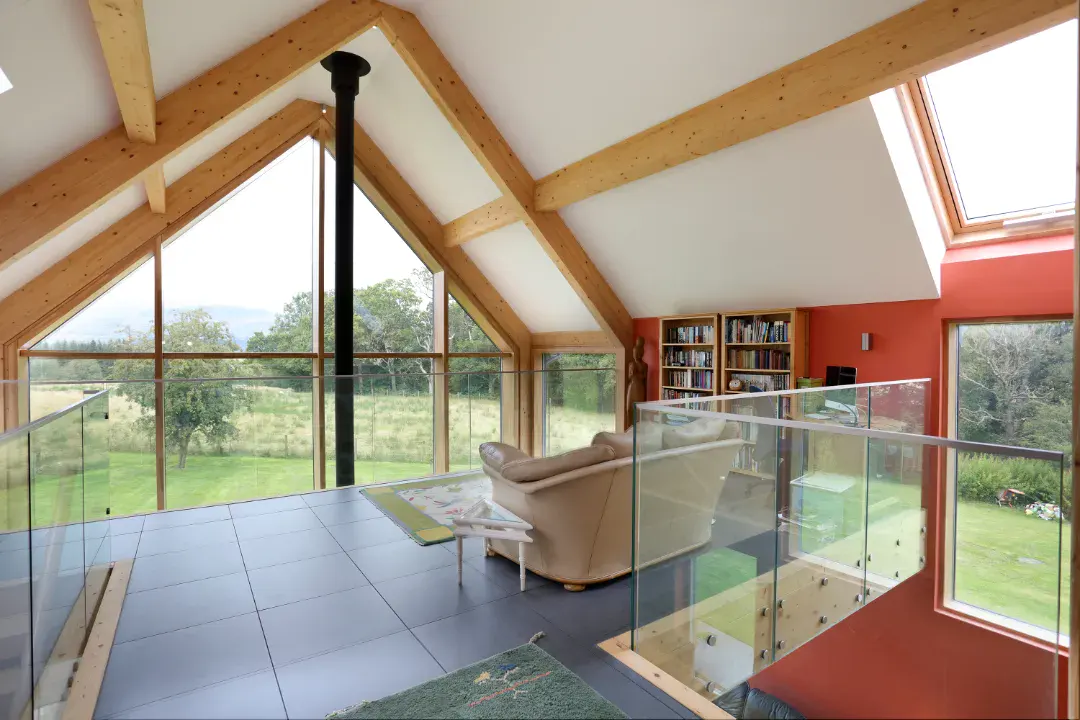 timber framed window at dollar scotland