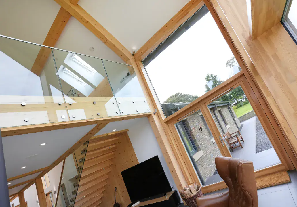 timber framed window at dollar scotland