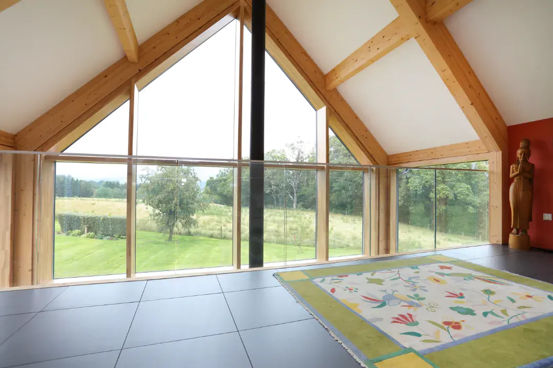 timber framed window at dollar scotland