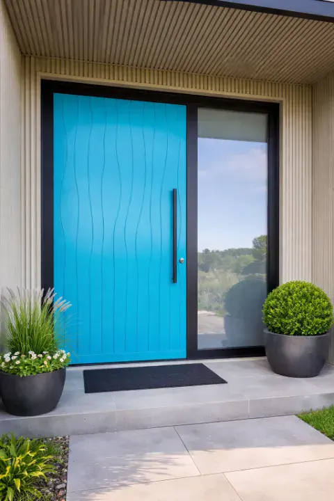 blue front door