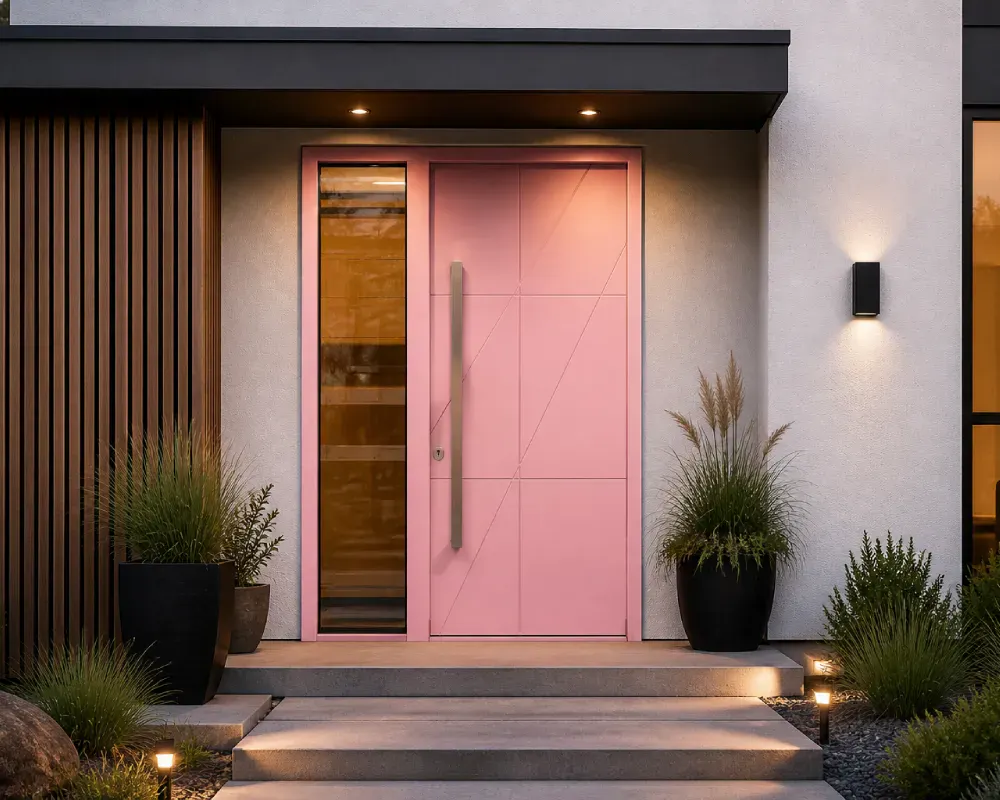 pink front door