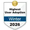 G2 Highest User Adoption Award Winter 2026