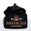 Hoodie – Black – Grizzlies Lacrosse Screen Print