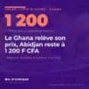 Un panier de cabosses de cacao récoltées à Soubré, dans l'ouest de la Côte d'Ivoire, où le prix du cacao est fixé à 1 200 F CFA le kilo