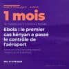 Le tarmac de l'aéroport Jomo Kenyatta de Nairobi, où le premier cas d'Ebola au Kenya a atterri le 3 octobre 2026