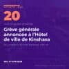 Le boulevard du 30 Juin dans le centre de Kinshasa, capitale de la RDC, où les agents de l'administration urbaine réclament des arriérés de salaire