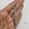 Skull spear miquitzli alternative earring by Antikuos, detail