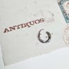 Roller coaster hoop earring mens by Antikuos Jewelery, detail