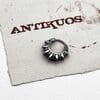 Rex hoop earring in stainless steel by Antikuos jewellery, alternate angle