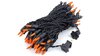 Halloween Mini Lights With Orange Bulbs on Black Wire 100 Count