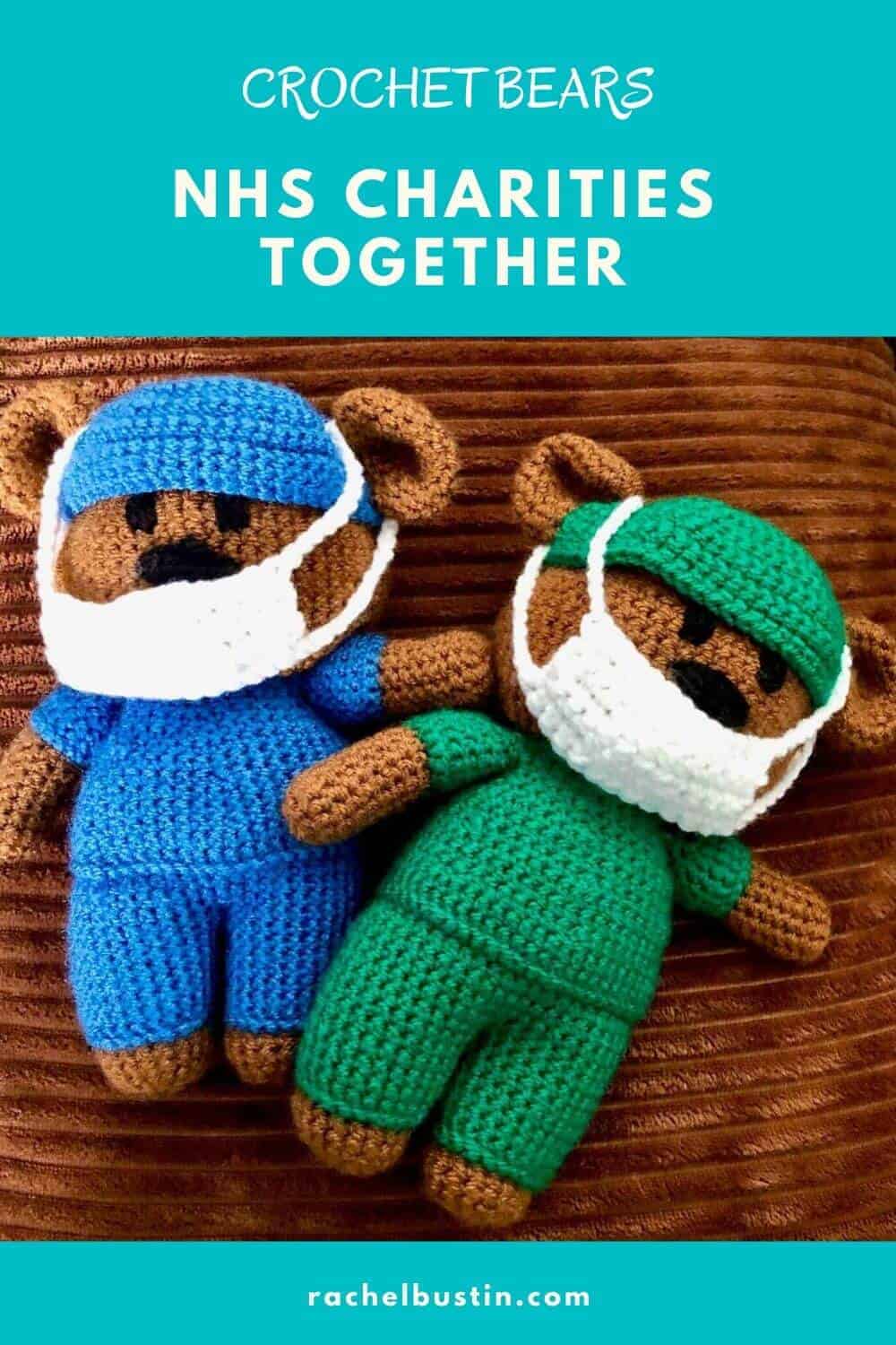 Crochet Bears - Doctor and Nurse - for NHS Charity #crochet #crocheting #woolbears #crochetbears