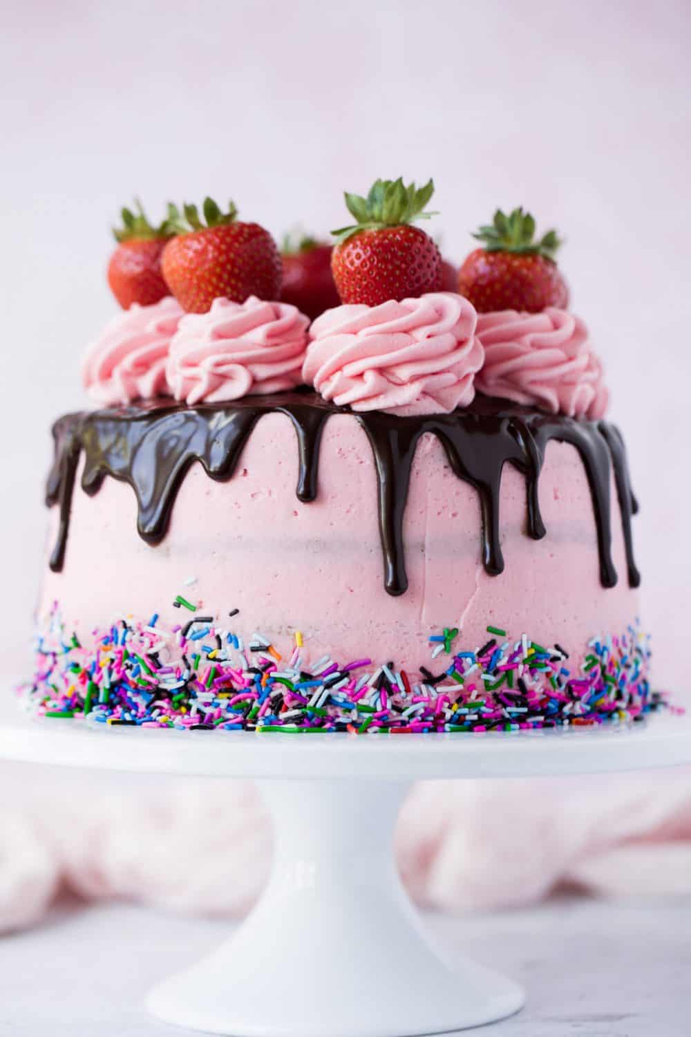 How To Make A Strawberry Drip Cake Amy Treasure How To Make A Strawberry Drip Cake Amy Treasure
