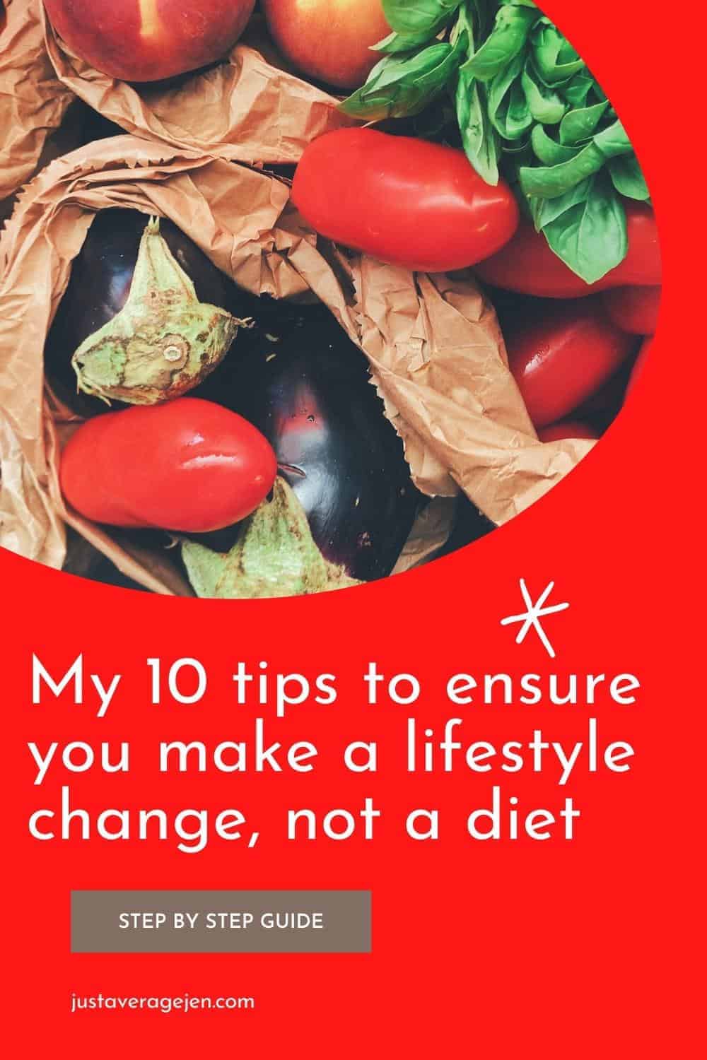 Pinterest pin of vegetables in paper bag