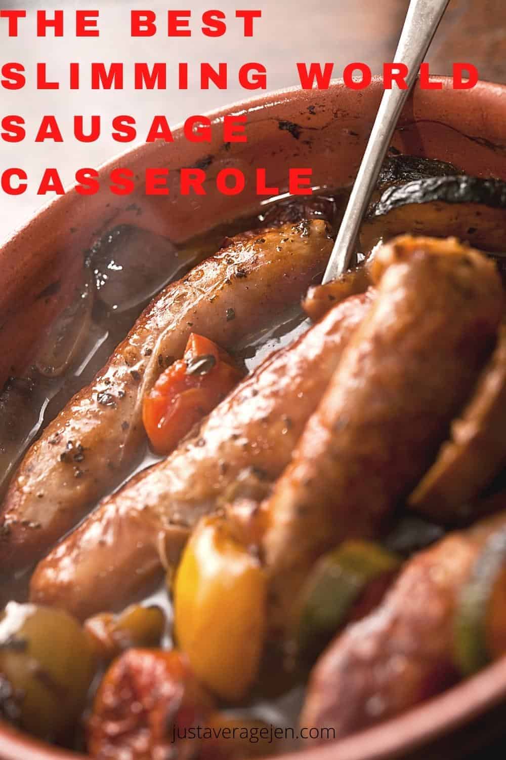 Pinterest pin of sausage casserole