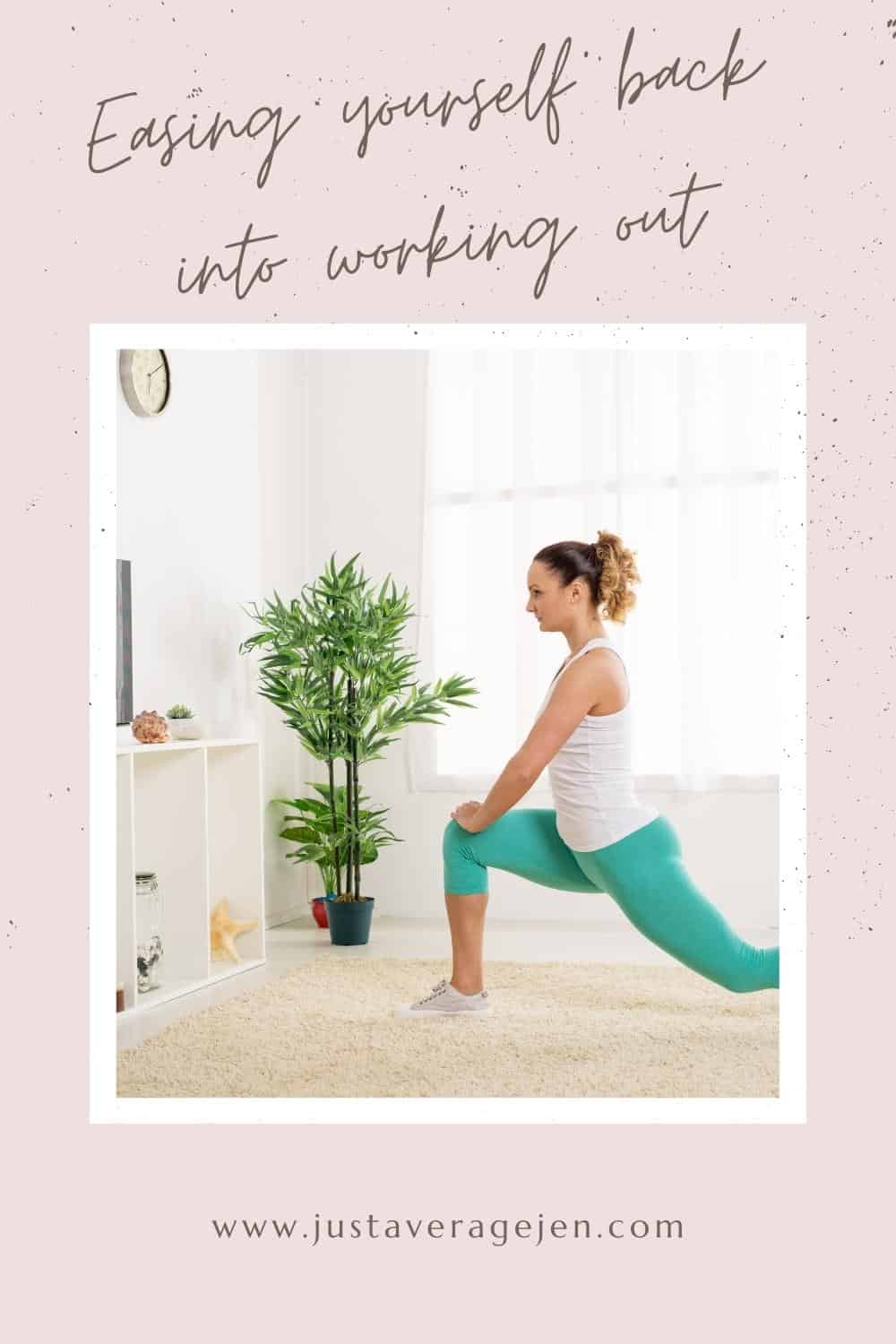 Pinterest pin of woman doing exercise
