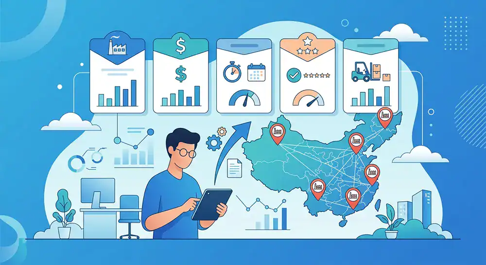China sourcing agent comparing factories and supplier options