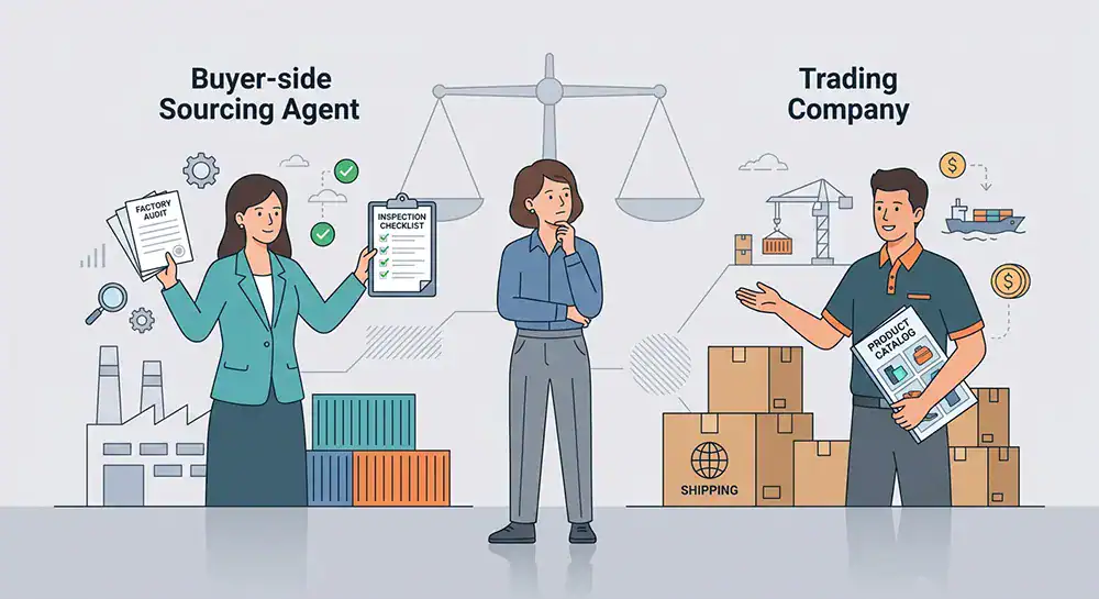 China sourcing agent vs trading company comparison for importers