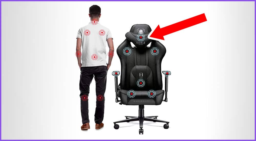 Gaming-Stuhl mit Kopfstütze