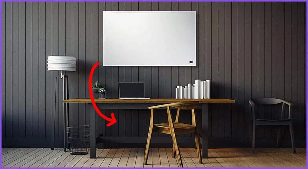 Infrarotheizung für den Schreibtisch