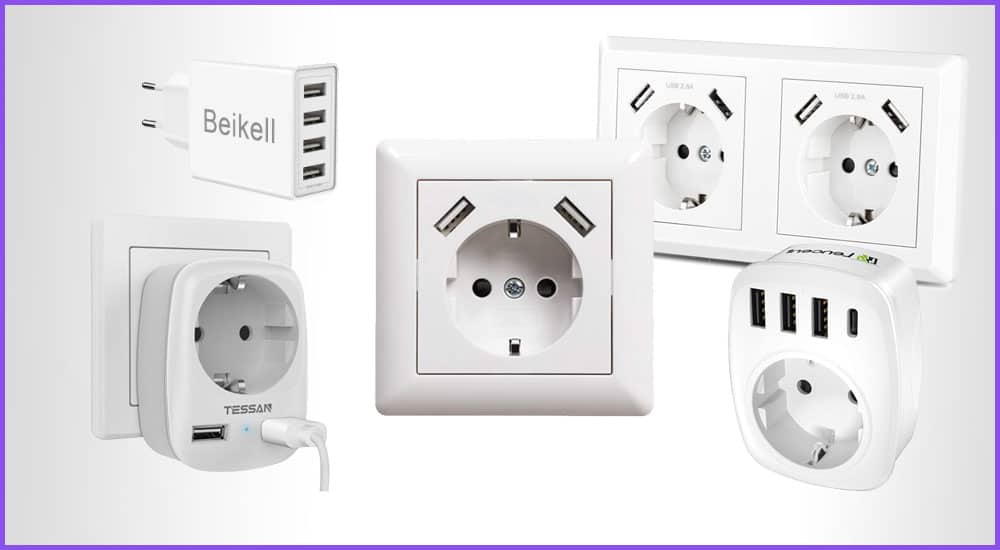 USB-Steckdosen für die Wand