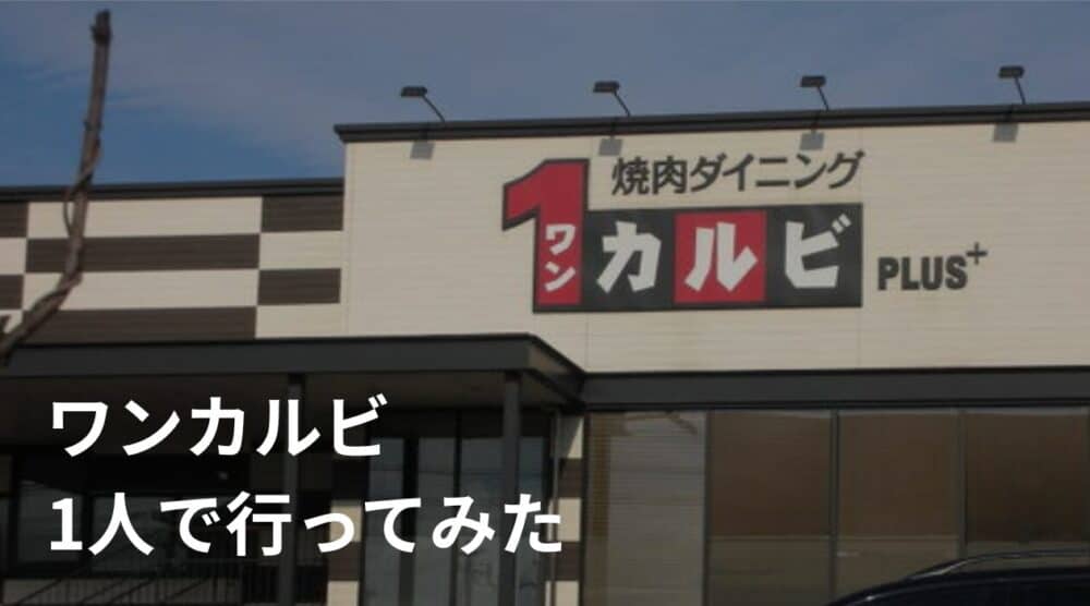 ワンカルビで1人焼肉を体験したレビュー記事