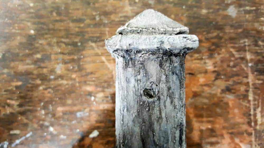 Painting the fairy water feature to mimic concrete #DIYFairyWaterFeature #WaterFeature #FairyGardens